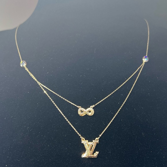 LV Infinity layered Necklace 14 K gold - Picture 6 of 7